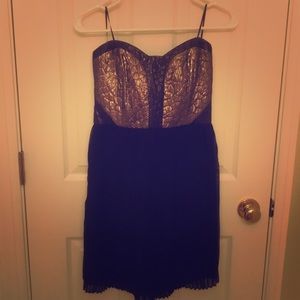 Black&gold strapless dress